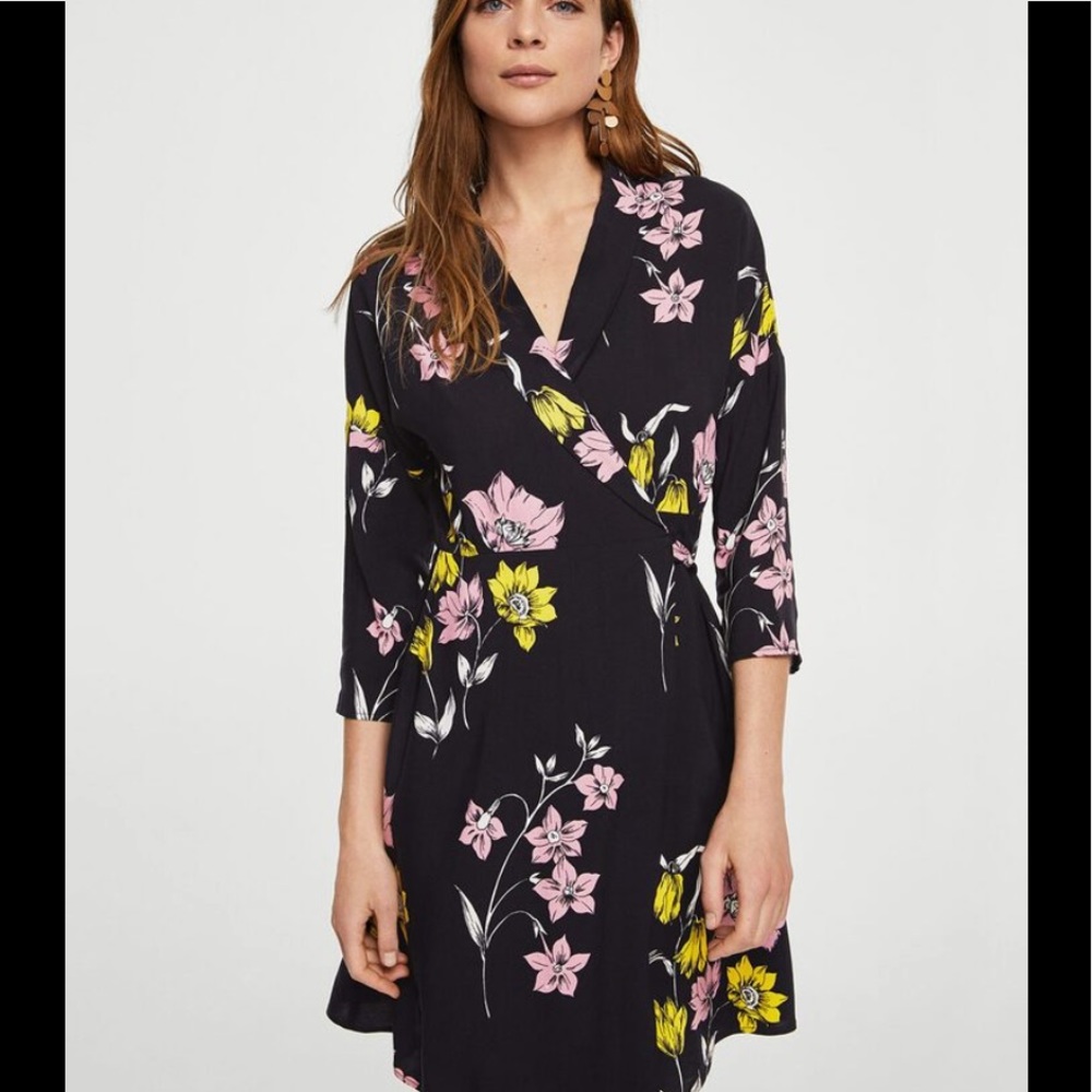 MANGO NWOT wrap dress , never worn, but tag missing size L